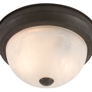 Yosemite Home Decor 2 Light Flush Mount In Dark Brown Finish JK101-11DB-YHD