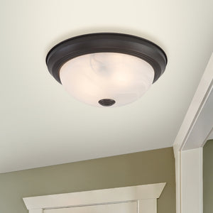 Yosemite Home Decor 2 Light Flush Mount In Oil Rubbed Bronze Finish JK101-11ORB-YHD