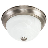 Yosemite Home Decor 2 Light Flush Mount In Satin Nickel Finish JK101-11SN-YHD