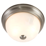 Yosemite Home Decor 2 Light Flush Mount In Satin Nickel Finish JK101-11SN-YHD