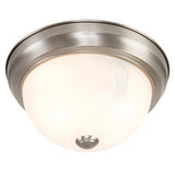 Yosemite Home Decor 2 Light Flush Mount In Satin Nickel Finish JK101-11SN-YHD