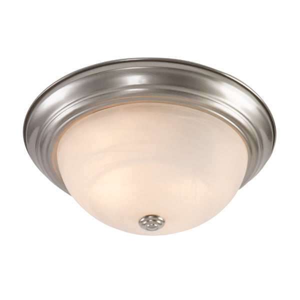 Yosemite Home Decor 2 Light Flush Mount In Satin Nickel Finish JK102-13SN-YHD