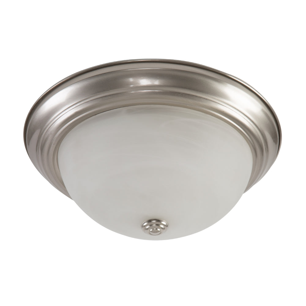 Yosemite Home Decor 2 Light Flush Mount In Satin Nickel Finish JK102-13SN-YHD