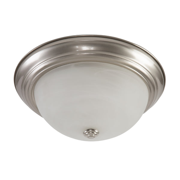 Yosemite Home Decor 2 Light Flush Mount In Satin Nickel Finish JK102-13SN-YHD
