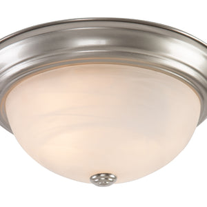 Yosemite Home Decor 2 Light Flush Mount In Satin Nickel Finish JK102-13SN-YHD