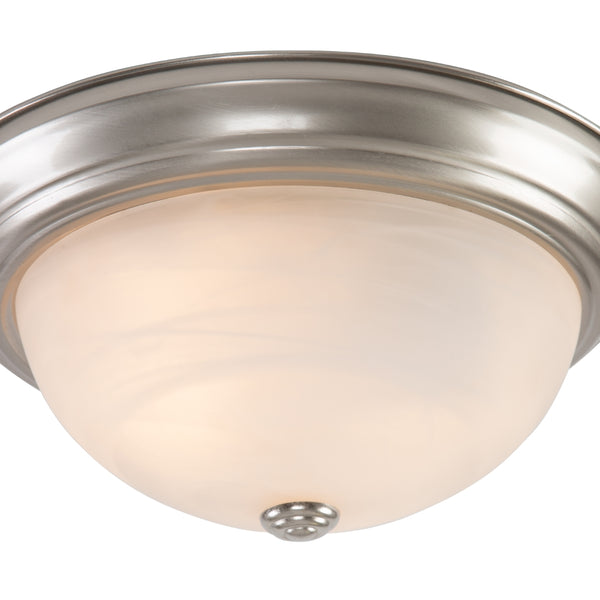 Yosemite Home Decor 2 Light Flush Mount In Satin Nickel Finish JK102-13SN-YHD