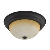 Yosemite Home Decor 2 Light Flush Mount In Venetian Bronze Finish JK102-13VB-YHD