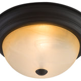 Yosemite Home Decor 2 Light Flush Mount In Venetian Bronze Finish JK102-13VB-YHD