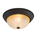 2 Light Flush Mount In Venetian Bronze Finish