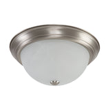 Yosemite Home Decor 3 Light Flush Mount In Satin Nickel Finish JK103-16SN-YHD