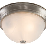 Yosemite Home Decor 3 Light Flush Mount In Satin Nickel Finish JK103-16SN-YHD