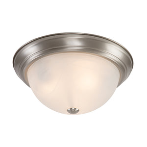 Yosemite Home Decor 3 Light Flush Mount In Satin Nickel Finish JK103-16SN-YHD