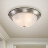 Yosemite Home Decor 3 Light Flush Mount In Satin Nickel Finish JK103-16SN-YHD