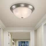 Yosemite Home Decor 3 Light Flush Mount In Satin Nickel Finish JK103-16SN-YHD