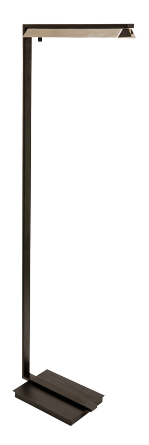 52" Jay LED Floor Lamp in Black with Polished Nickel