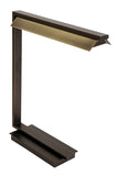 19" Jay LED Table Lamp in Chestnut Bronze with Antique Brass