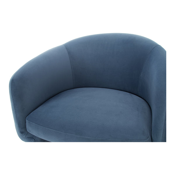 Moe's Home Franco Chair Dusted Blue Velvet JM-1005-45