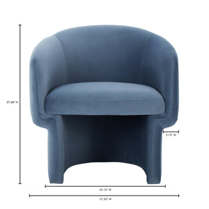 Moe's Home Franco Chair Dusted Blue Velvet JM-1005-45
