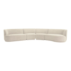 Yoon Eclipse Modular Sectional Chaise Right Sweet Cream