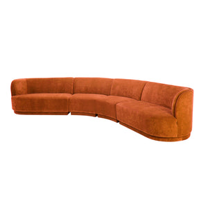 Yoon Eclipse Modular Sectional Chaise Left Fired Rust