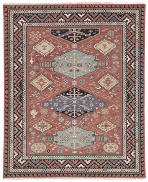 Jaipur Living Granato Hand-Knotted Medallion Red/ Blue Area Rug (9'X12')