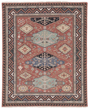 Jaipur Living Jaimak Collection JM37 Granato 100% Wool Handmade Vintage Medallion Rug RUG147764