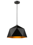 Bethel Black Single Pendant Lighting in Metal