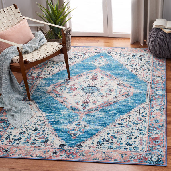 Journey 149 Transitional Power Loomed 100% Polyamide Rug Ivory / Blue
