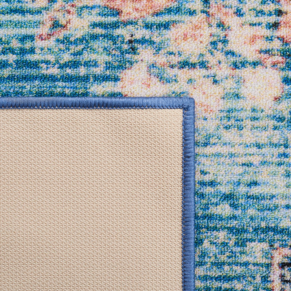 Journey 152 Transitional Power Loomed 100% Polyamide Rug Turquoise / Pink