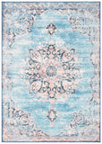 Journey 152 Transitional Power Loomed 100% Polyamide Rug Turquoise / Pink