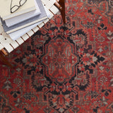 Journey 153 Transitional Power Loomed 100% Polyamide Rug Navy / Red