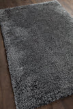 Chandra Rugs Joni 100% Polyester Hand-Woven Contemporary Rug Silver/Black 9' x 13'