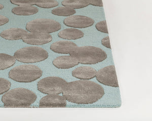Chandra Rugs Joya 70% Wool + 30% Viscose Hand-Tufted Contemporary Rug Blue/Grey 9' x 13'