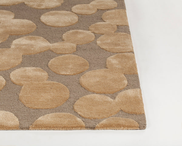 Chandra Rugs Joya 70% Wool + 30% Viscose Hand-Tufted Contemporary Rug Brown/Gold 9' x 13'