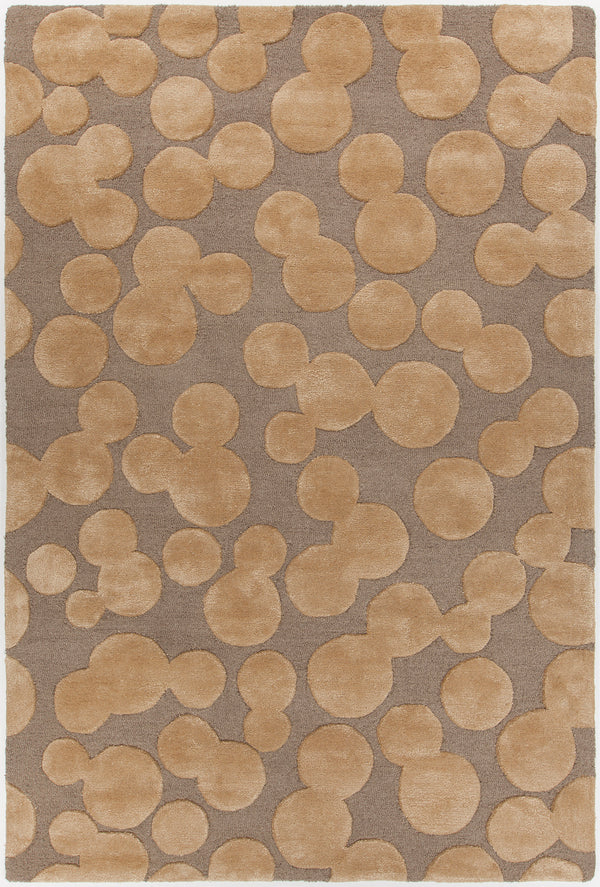 Chandra Rugs Joya 70% Wool + 30% Viscose Hand-Tufted Contemporary Rug Brown/Gold 9' x 13'
