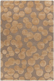 Chandra Rugs Joya 70% Wool + 30% Viscose Hand-Tufted Contemporary Rug Brown/Gold 9' x 13'