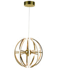 Bethel Gold LED Chandelier in Aluminum