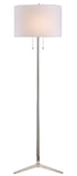 Bethel Polished Nickel Floor Lamp in Metal