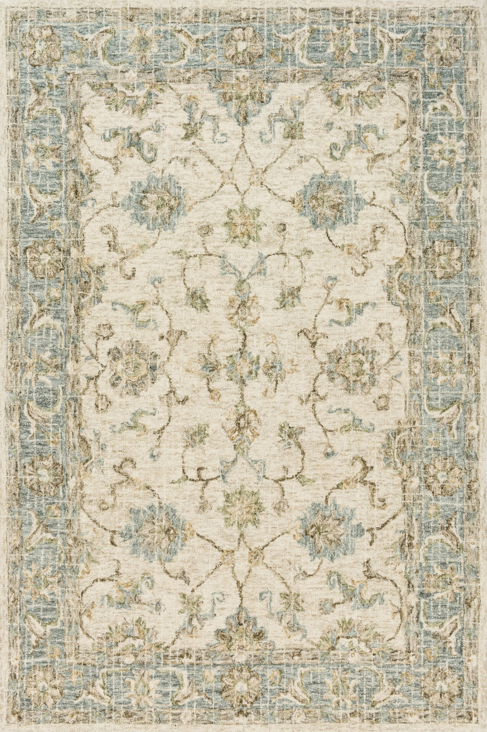 Loloi Julian JI-06 100% Wool Pile Hooked Transitional Rug JULAJI-06IVSPC0F0
