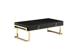 Julia Coffee Table Black Ash Veneer And Gold