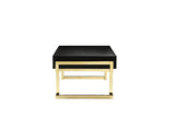 Shatana Home Julia Coffee Table Black Ash Veneer And Gold