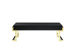 Shatana Home Julia Coffee Table Black Ash Veneer And Gold