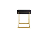 Shatana Home Julia Desk Black Ash Veneer And Gold