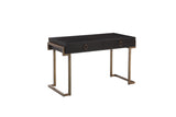 Shatana Home Julia Desk Black Ash Veneer And Brass