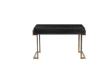 Shatana Home Julia Desk Black Ash Veneer And Brass