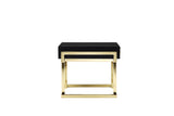 Shatana Home Julia Side Table Black Ash Veneer And Gold