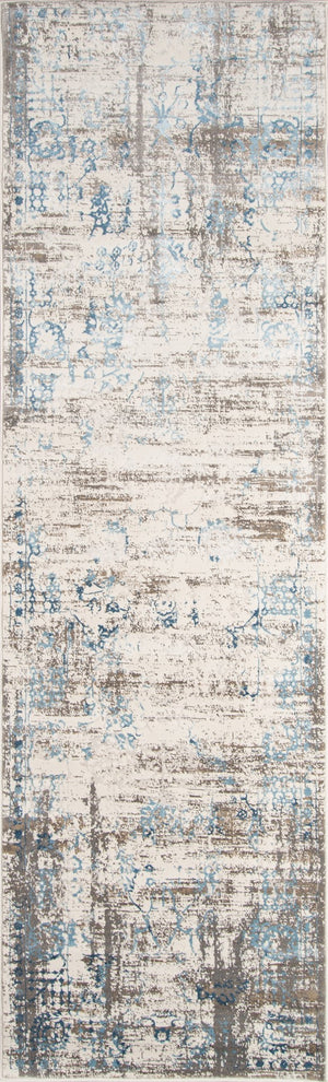 Momeni Juliet JU-01 Machine Made Traditional Distressed Design Indoor Area Rug Blue 8'6" x 11'6" JULIEJU-01BLU86B6