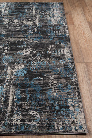 Momeni Juliet JU-01 Machine Made Traditional Distressed Design Indoor Area Rug Charcoal 8'6" x 11'6" JULIEJU-01CHR86B6