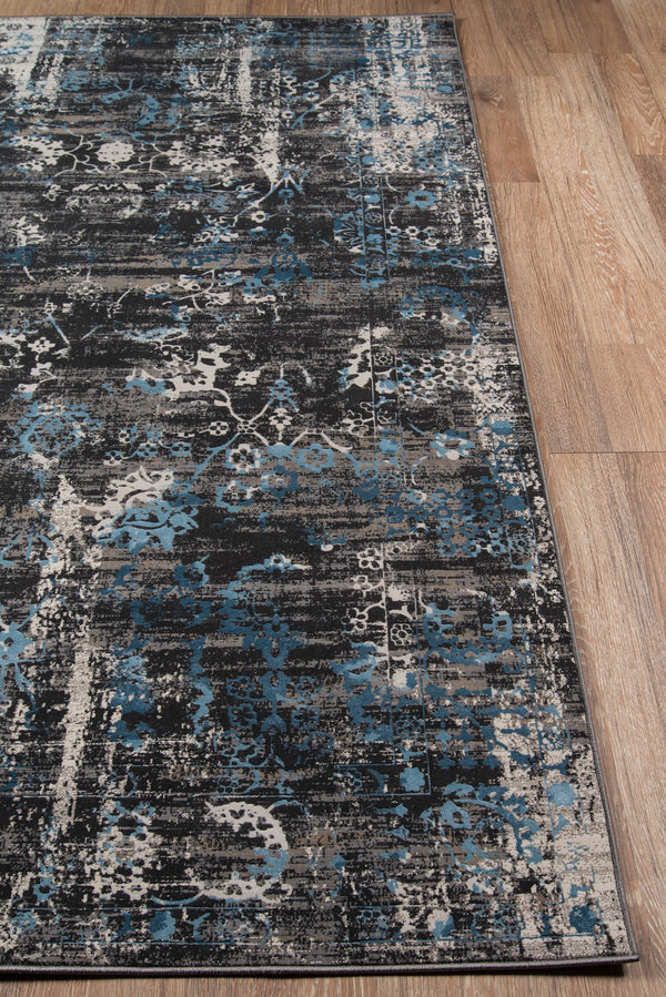 Momeni Juliet JU-01 Machine Made Traditional Distressed Design Indoor Area Rug Charcoal 8'6" x 11'6" JULIEJU-01CHR86B6