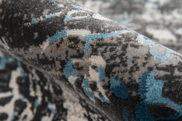 Momeni Juliet JU-01 Machine Made Traditional Distressed Design Indoor Area Rug Charcoal 8'6" x 11'6" JULIEJU-01CHR86B6